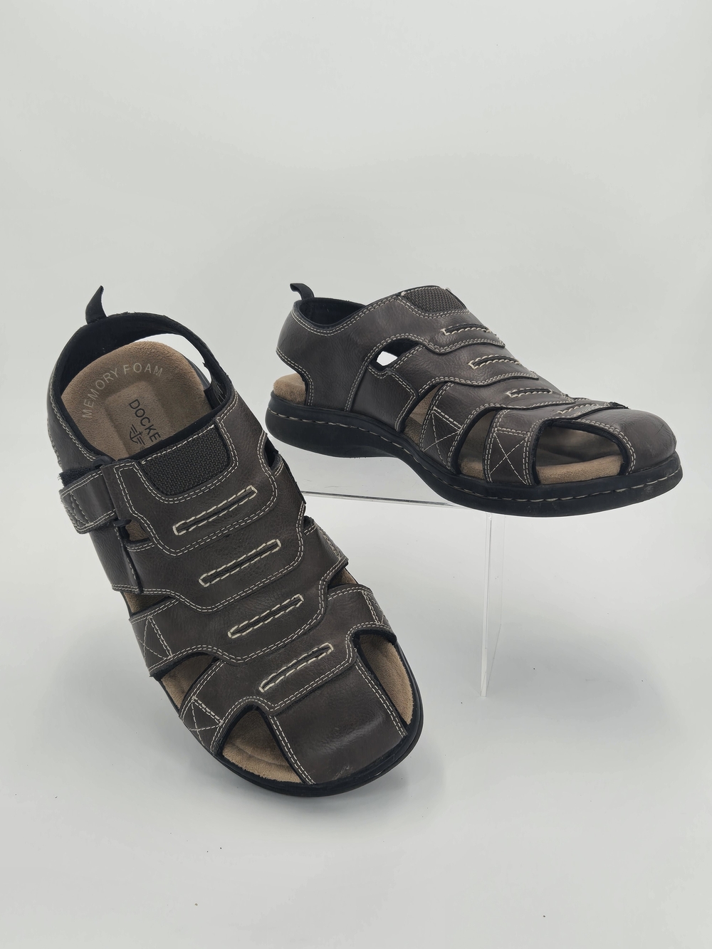 Dockers Searose Fisherman Men's Brown Outdoor Comfort Memory Foam Sandals Size 9